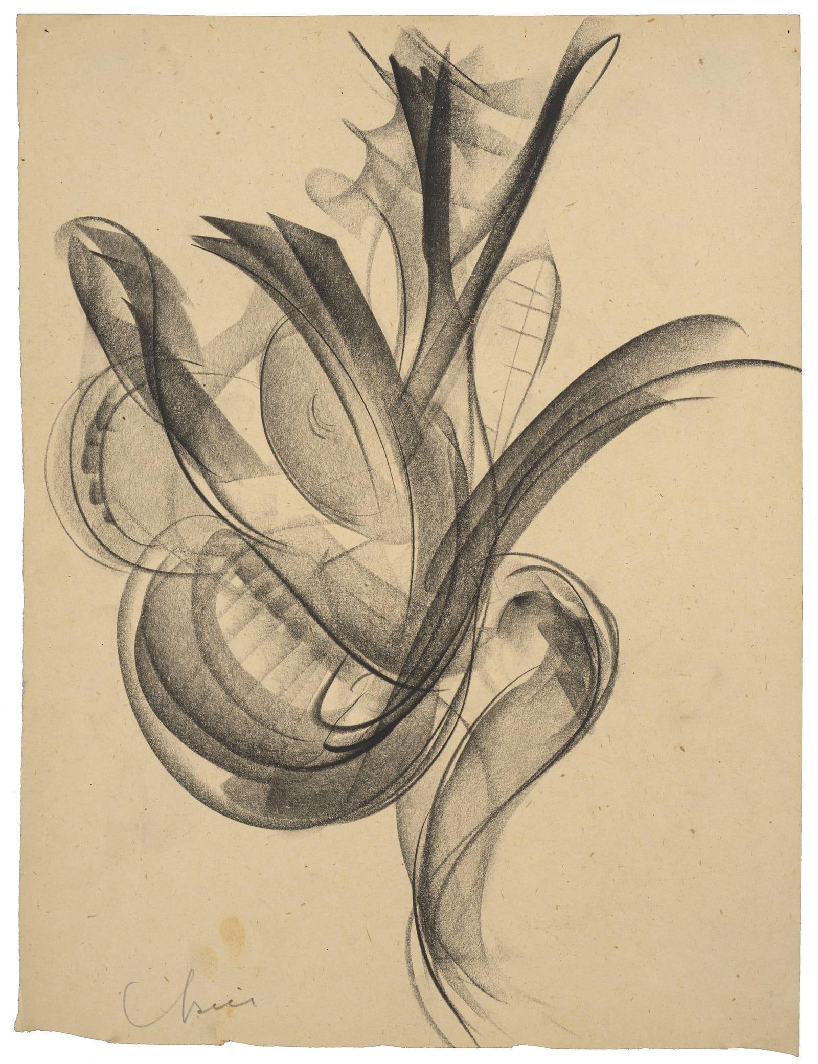 Jean Chauvin, Sans titre, circa 1920, fusain sur papier