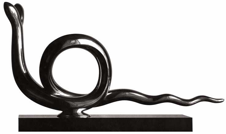 Jean Chauvin, Serpent à deux têtes, 1943, Bronze doré