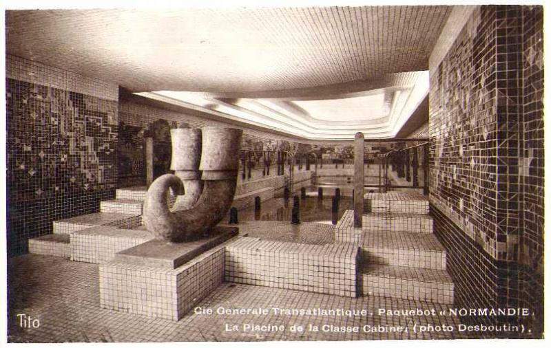 Fontaine Lumineuse, paquebot Normandie, 1935